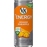 V8 +Energy, Healthy Energy Drink, Natural Energy from Tea, Orange Pineapple, 8 Ounce Can