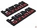 2PCs zorratin HEMI Matte Black wih red 5.7 LITER Chrome 3D Side Pillar Door Fender Trunk Emblem Badge Plate Decal with Sticker Set for Dodge Charger Ram 1500 Challenger Jeep Grand Cherokee
