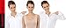 ALBERT KREUZ Women's Invisible deep Scoop Neck Business Undershirt with Short Sleeves Stretch Cotton Nude Beige