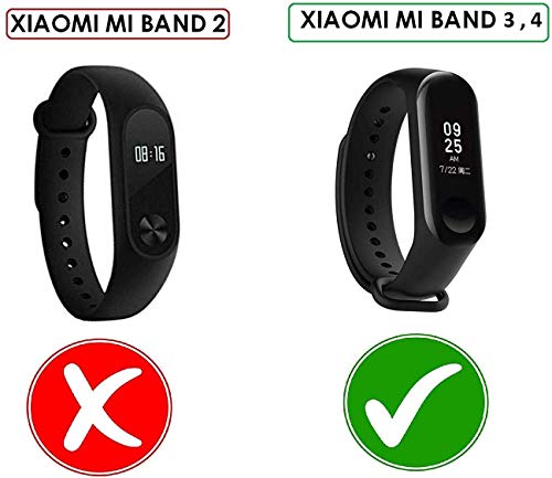 BQeT TPU Silicon Air Dot Band Strap for Xiaomi Mi Band 4 / Mi Band 3 Also m3/4 (Black Green)