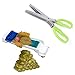 Pomemall Multipurpose Kitchen Scissors, Herb Scissors With 5 Cutter Kitchen Gadgets