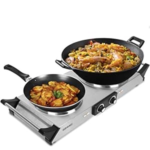 Duronic-Hot-Plate-HP2SS-Table-Top-Cooking-2500W-Stainless-Steel-Electric-Single-Hob-with-Handles-2-Cast-Iron-Portable-Hob-Rings-1500W-1000W-For-Warming-Cooking-Boiling-Frying-Simmering Duronic Hot Plate HP2SS | Table-Top Cooking | 2500W | Stainless-Steel Electric Double Hob with Handles | Two Cast Iron…
