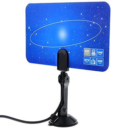 COOCHEER Digital Indoor TV Antenna HDTV DTV Box Ready HD VHF UHF Flat Design High Gain