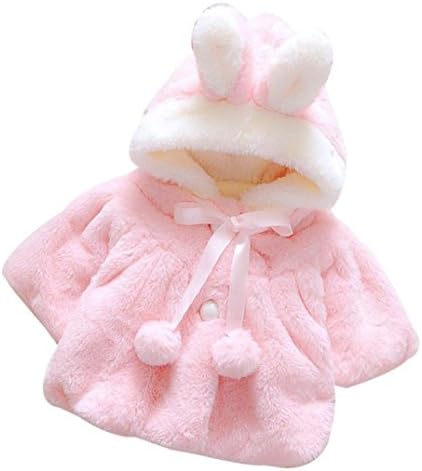 Muxika Dinlong Fashion Baby Girl Fur Winter Warm Coat Cloak Jacket Thick Warm Clothes