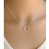 Usstore Women Simple Little Circle Tassels Chian Bar Bohemia Necklace Alloy Jewelry Gift