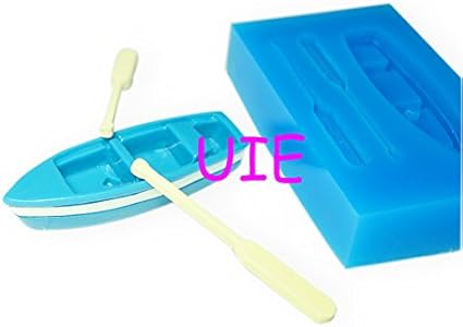 Amazon Com 208lbp 3d Rowboat With Oars Mold 3d Wooden Boat Shelf With Oars Moulds 3d Boat Mould Flexible Push Silicone Molds Food Safe