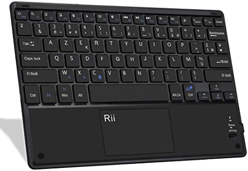 Rii BT11 Clavier sans Fil Ultra Fin Bluetooth AZERTY avec Touchpad de Multi-Fonction pour Windows, Linux/UbuntuMac/iOS(Pas la Fonction de Touchpad), Android, Tablette, Smartphone - Bestbluetooth.fr Rii BT11 Clavier sans Fil Ultra Fin Bluetooth AZERTY avec Touchpad de Multi-Fonction pour Windows, Linux/UbuntuMac/iOS(Pas la Fonction de Touchpad), Android, Tablette, Smartphone