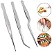 Teanfa Cooking Tweezers Precision Tongs，3 Pieces Stainless Steel Tweezers Precision Tongs for Cooking Culinary Medical Beauty(6.3-Inch) primary