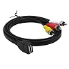 CERRXIAN Câble USB vers 3RCA, USB 2.0 femelle type A vers 3 prises RCA mâle, câble adaptateur audio vidéo AV composite…