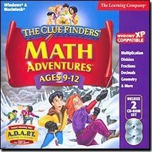 Brand New Learning Company Cluefinders Math Adventures Ages 9-12 Deluxe 9 Interactive Games by Learning Company