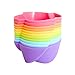 Mirenlife Reusable and Non-stick Silicone Baking Cups / Cupcake Liners/Muffin Cup Molds in Storage Container-12 Pack-6 Vibrant Colors Flower
