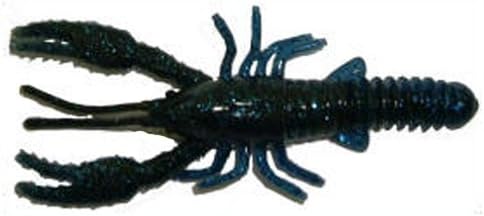 Big Bite Baits 4-Inch Craw Lure (100-Pack), Black Blue/Electric Blue