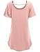 Doublju Womens Basic Comfy Short Sleeve Oversized Long Tunic Top