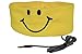 CozyPhones Kids Headphones Volume Limited with Thin Speakers Soft Fleece Headband - Perfect Children's Earphones for Home and Travel - Yellow Smile