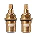 XCSOURCE 1 pair Replacement Brass Ceramic Stem Disc Cartridge Faucet Valve Quarter Turn G1/2