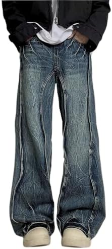 Amazon.com: Y2K Jeans Hip Hop Denim Pants Gothic Straight Leg Jnco