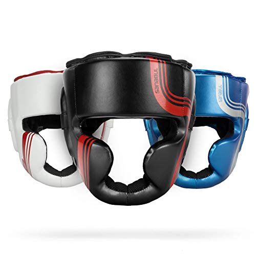 Sanabul Core Series Boxing MMA Kickboxing Head Gear (Black/Red, L/XL)