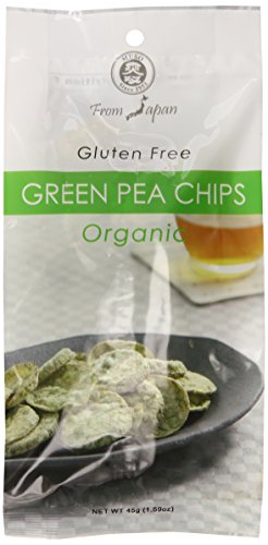Muso From Japan Organic Chips, Gluten Free, Green Pea, 1.59 Ounce (Pack of 20)