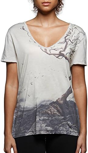 TITIKA Women’s Yoga Casual Cool Tee Unique Patchwork Detailing Sets it a Apart (Small, Dusk)