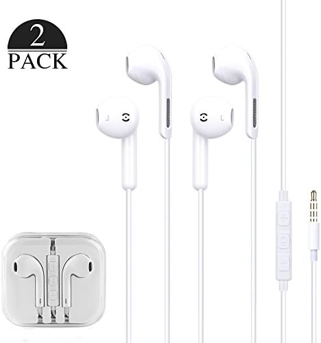 Apple Earbuds, Earphones ZEAKKO,In Ear Wired Earbuds/Headphones 2Pack Wired Earphones with Mic and Remote Control In-ear Ear buds for Apple Iphone 6 6S Plus 5 5S IOS Sammung S7 Note 1 2 3