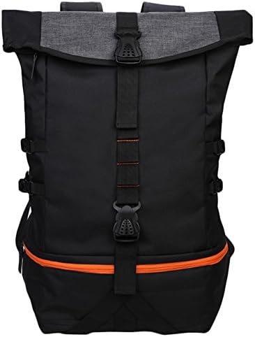 Men Outdoors Multifunctional Basketball Backpack Traval Daypack Schoolbag size One Size (Black)