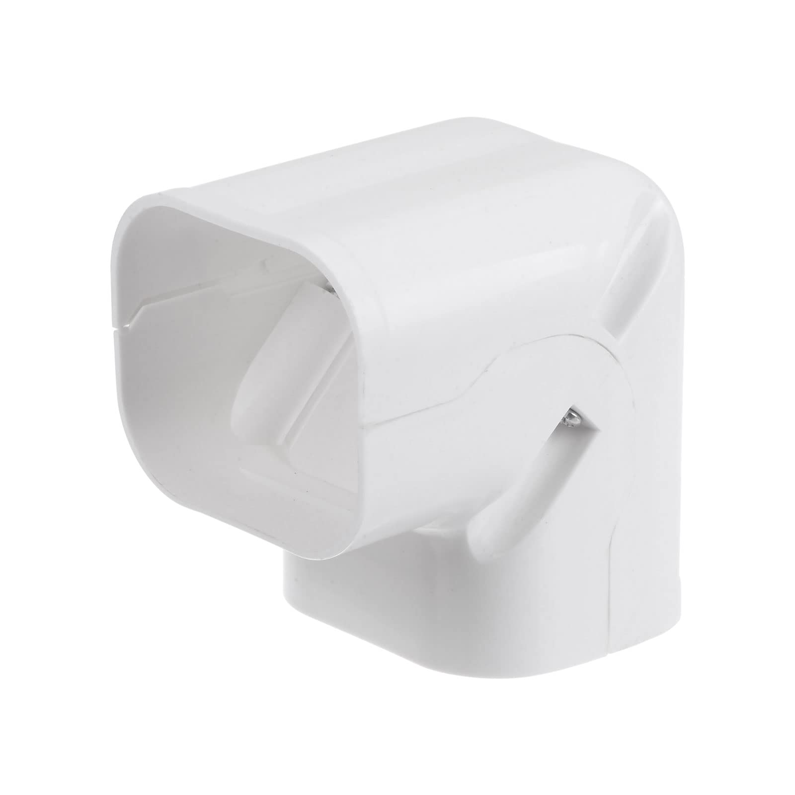 PATIKIL 3" PVC Decorative Line Cover, 90°Elbow Tubing Parts Accessories for Air Conditioner Central AC Heat Pump, White