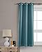 MYSKY HOME Bedroom Curtains 63 Inches Long Blackout Curtains for Living Room Teal Curtains for Kids Room Grommet Privacy Protect Room Darkening 1 Curtain Panel, 42 x 63 Inch, Teal