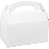 Xxcxpark 24 PCS White Gift Boxes 6.2x3.5x3.5 inches, Party Favor Kraft Paper Gift Packaging Box with Lid for DIY Crafting, Cube, Cupcake, Kraft Present Boxes for Birthday, Wedding