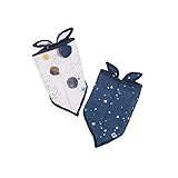 Little Unicorn Cotton Bandana Drool Bib 2 Pack - Planetary Set