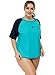ATTRACO Women Plus Size Rash Guard Short Sleeve Rashguard UPF 50+ Swimming Shirt
