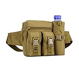 Protector Plus Tactical Waist Pack Pouch With Water Bottle Pocket Holder Waterproof Molle Fanny Hip Belt Bag