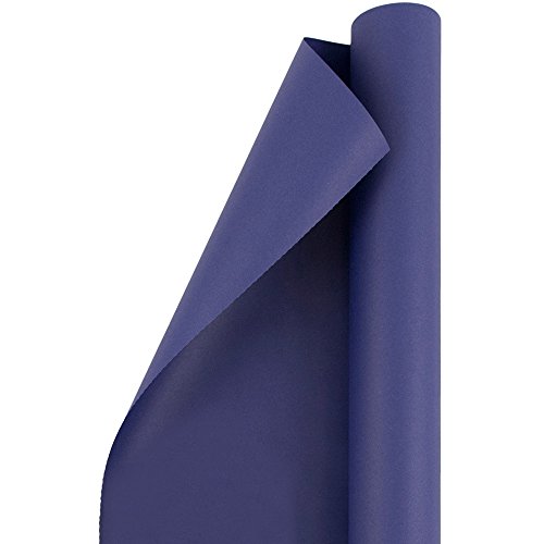 JAM Paper® Solid Color Wrapping Paper - 25 Sq Ft - Matte Cobalt Blue - Matte Wrapping Paper Roll - Sold Individually