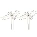 SUMAJU Wedding Hair Pins Set, 2 Pack Silver Crystal Rhinestone Bride Hair Pins,Bridal Hair Pieces Hair Accessories for Women Wedding