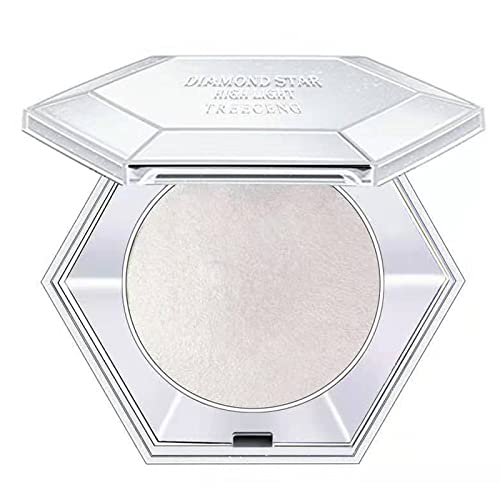 Diamond Highlighter Glitter Diamond White Shimmer Fluorescent Face Highlighter Make-up-Palette für Gesicht und Körper für ein einfaches Bühnen- und alltägliches langanhaltendes Make-up (diamantweiß)