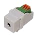 MyCableMart Wall Plate: Keystone Jack - 3.5mm Stereo Audio Block Connector, White