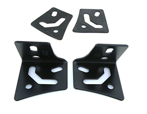 GS Power's A-Pillar Windshield Hinge Mount Brackets (2 pc) for Mounting Auxiliary Off-Road LED, HID, or Halogen Fog and Work Lights. Compatible with 1997-2018 Jeep Wrangler TJ & JK