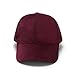 JOOWEN 6 Panel Faux Suede Baseball Cap Classic Adjustable Soft Plain Hat (Wine Red)