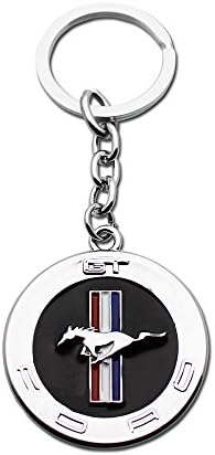 Mustang Pony & Bar Logo Metal Keyrings Pendent Key Chain Key Ring