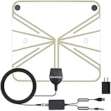 Marceloant Indoor HDTV Digtial Antenna, Detachable Amplified to 60 Mile Plus Range, Digital TV Antenna Super Thin,Soft and Transparent by USB Power Supply LTTV-148A