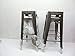 Poly and Bark Trattoria Bar Stool in Polished Gunmetal (Set of 4)