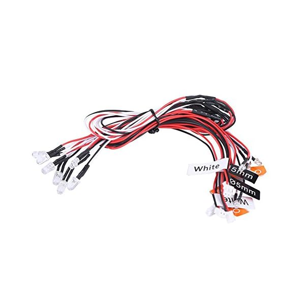 Dilwe 12-LED Auto Licht, Montieren Beleuchtung System Kit Simulation Blinklichter für 1/10 RC Auto / LKW / Crawler – Bild 4