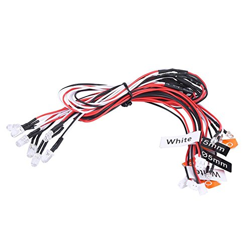 Dilwe 12-LED Auto Licht, Montieren Beleuchtung System Kit Simulation Blinklichter für 1/10 RC Auto / LKW / Crawler – Bild 4