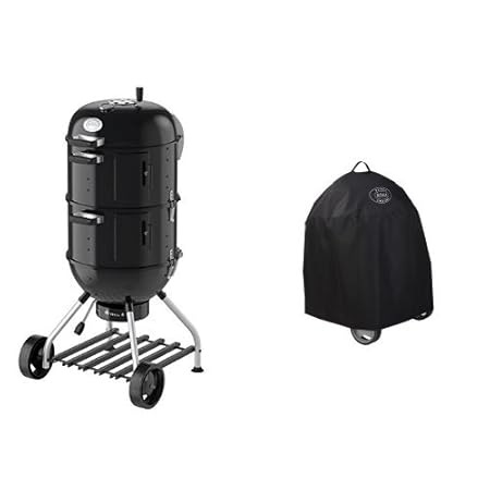 RÖSLE 25009 Watersmoker, Smoker No.1 F50-S, schwarz, 69 x 68 x 136 cm + Abdeckhaube