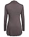 Meaneor Women's Soft Cowl Neck Long Sleeve A-Line Causal Tunic Top