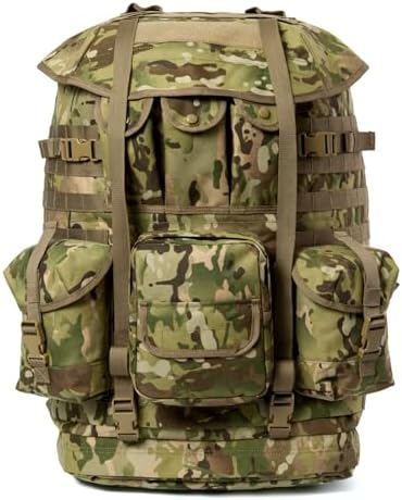 Amazon.com : MFH German Army Rucksack 65L Czech Woodland : Sports