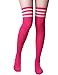 Haslra Women's Over the Knee High Socks,TRIPLE ST. MIX4-3pair,M (Shoe size 5-9)