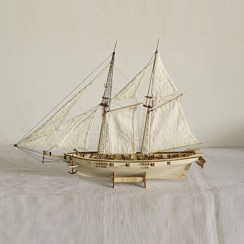 Huachaoxiang Segelboot Modell, Holzschiff Modelle DIY Schiffsmodell Kit Schiffbausatz Segelschiff Modellbausatz Holz… – Bild 3