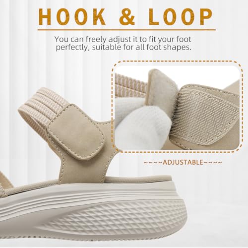 ZDQ Women's Summer Outdoor Orthopaedic Sandals with Soft Footbed, Size 35-42