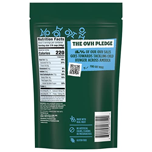 ORCHARD VALLEY HARVEST DARK CHOCOLATE DIPPED BLUEBERRIES, MADE WITH REAL SWEETENED BLUEBERRIES, GLUTEN FREE, NON-GMO, STAND UP BAG, 8 OZ (PACK OF 1), ON-THE-GO SNACK FOR THE WHOLE FAMILY