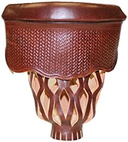 Leather Pool Table Pocket - Set of 6 Medium Brown